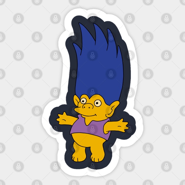 Troll de pelo raro Sticker by TeeAguss